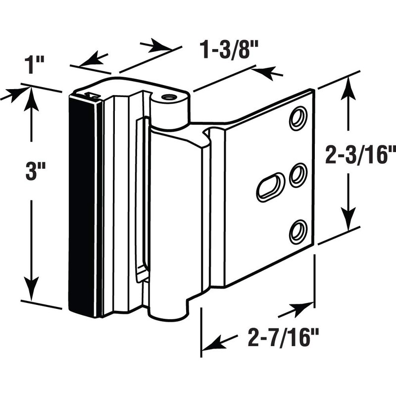 Prime-Line U 11325 Door Reinforcement Lock – Add Extra, High
