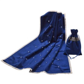 BLESSUME Tarot Tablecloth with Tarot Pocket (Blue 2)