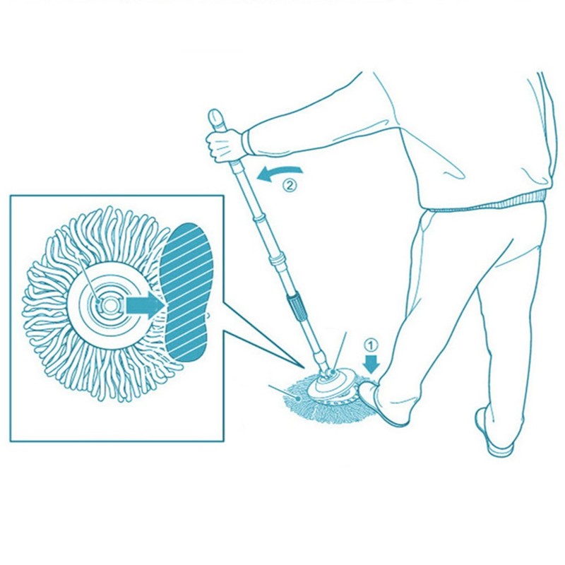 4 Pack Mop Head Replacement for Hurricane Refill, Microfiber Spin