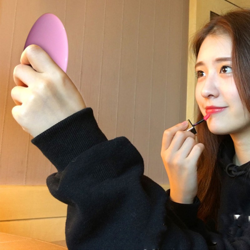 Compact Makeup Mirror with Light USB Rechargeable LED Round Portable