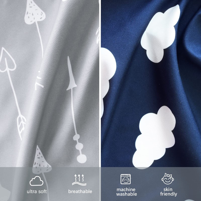 Crib Sheets(52" x 28"), 4 Pack for Standard Size Crib