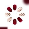 Brown Polka Dot Press on Nails Short Almond Fake Nails