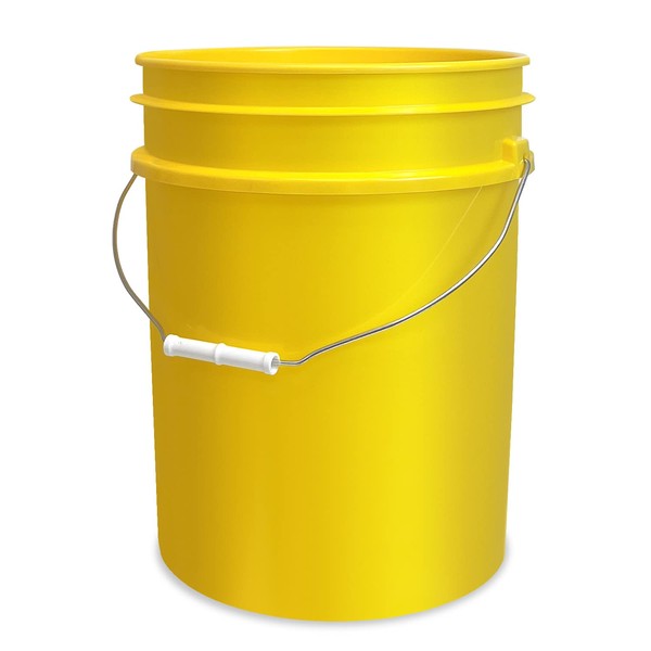 ePackageSupply, 5 Gallon Yellow Plastic Bucket Only - Durable 90 Mil All Purpose Pail - Food Grade Buckets NO LIDS Included - Contains No BPA Plastic - Recyclable - 1 Pack Buckets ONLY