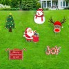 6 Pcs Christmas Yard Signs with Stakes Plastic Winter Yard