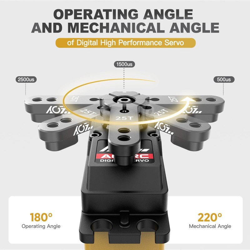 AGFRC 24KG Digital High Torque Servo Programmable Metal Gear Steering