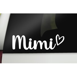 Mimi Decal | Mimi Decal Car Sticker | Mimi Vinyl Sticker Car Window Laptop Tumbler Decal Bumper Sticker | 8" x 2.4" Size | Made in USA