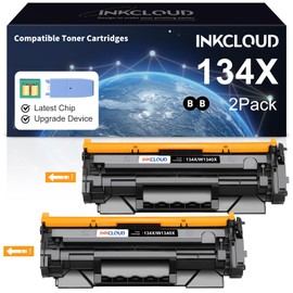 INKCLOUD 134X Black High Yield Toner Cartridge with Chip and Upgrade Device Replacement for HP134X W1340X Toner 134A W1340A Compatible with Laser M209 M209dw Laser MFP M234dw M234sdw Printer 2-Pack