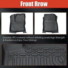 Floor Mats Compatible for 2013-2019 Ford Escape, for 2013-2018 Ford C-Max, TPE All-Weather Floor Mats Includes 1st and 2nd Row Full Set Liners