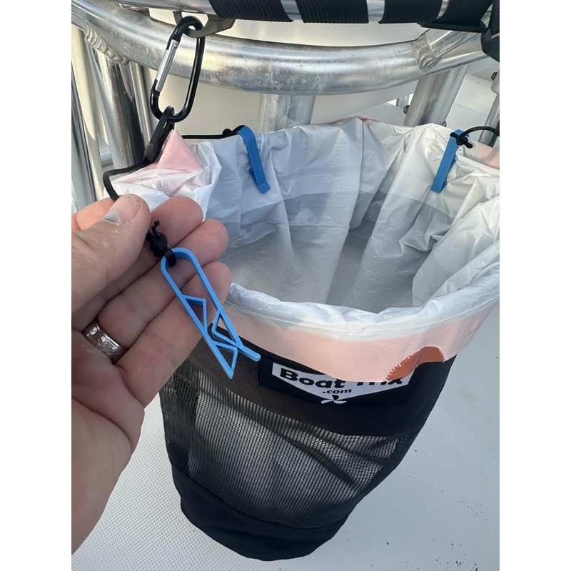 Boat Trash Bag - Large Versatile Hoop Mesh Garbage Bag