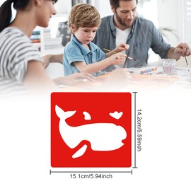 BUZIFU 30 Pieces Stencils Children's Painting Stencils Set Animal Painting Stencil Made of Plastic Drawing Stencils Reusable Painting Stencils for Scrapbooking Photo Album DIY Gift Cards