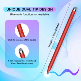 2IN1 Stylus Pen for AMZ Fire Tablet Pen for Fire Max 11, Fire HD 10 All Tablets, Fast Charge,Tilt Sensitivity, Precision Pencil (Red)