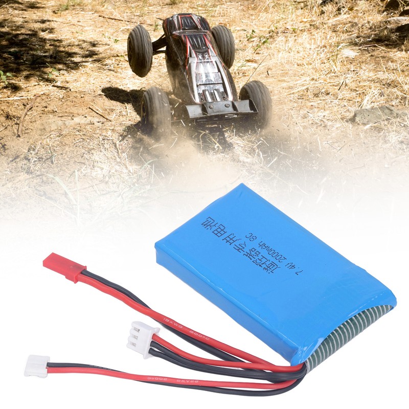 RC Lithium Battery 2S 7.4V 2000MAH Powerful Circuit Protection Light