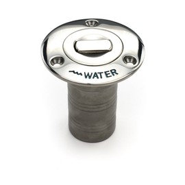 Whitecap Industries 6995CBLUE 316 Stainless Steel Push Up Deck Fill for Water 1-1/2-Inch Hose