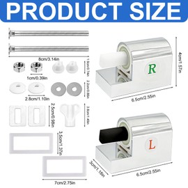 2 Stück ABS Wc Sitz Scharniere, Universal Wc Sitz Scharniere, Softclose WC Sitz Metallscharniere, Wc Sitz Halterung, für Feste Toilettensitzteile zu Installieren