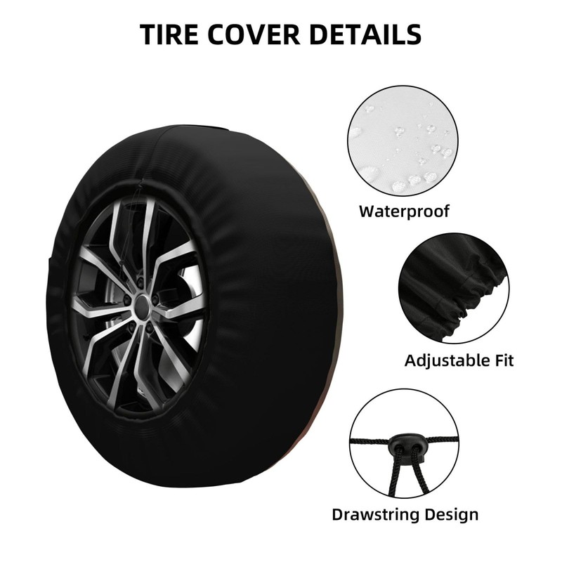 Replacement Car Tyre Cover, Cute Boar Print, Waterproof, Dustproof, Tyre