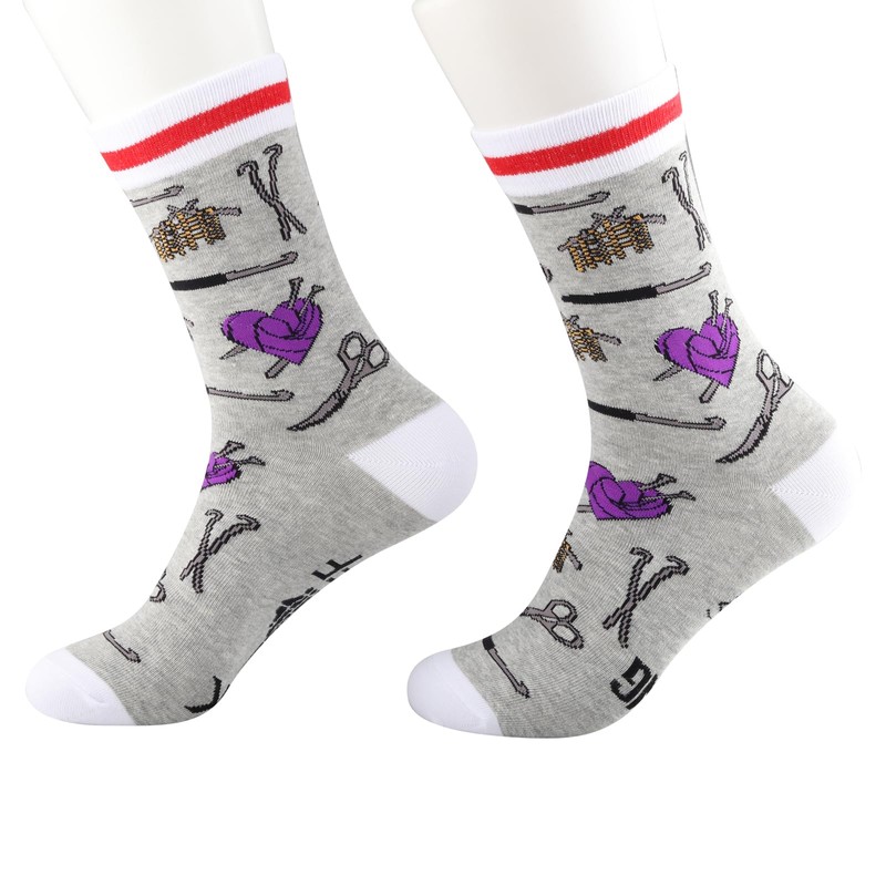 JTOUK Funny Crochet Socks Gift for Crochet Mom Funny Knitting