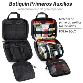 Botiquín Táctico de Primeros Auxilios, Bolsa Primeros Auxilios Gran Capacidad, Kit de Supervivencia de Emergencia de Liberación Rápida, Emergencia Médica Al Aire Libre para Viajar (Verde)