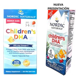 Dha Omega 3 Epa Niños 120mini Gel, Nordic Naturals Americano Sabor Fresa