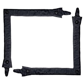 2 Pack 5.5" Metal L Bracket for Furniture - Black - Handmade Decorative Steel Brackets - Rustic Metal Corner Brackets for Front Doors, Gates, Garages, Tables & Cabinets - The Farmhouse Series