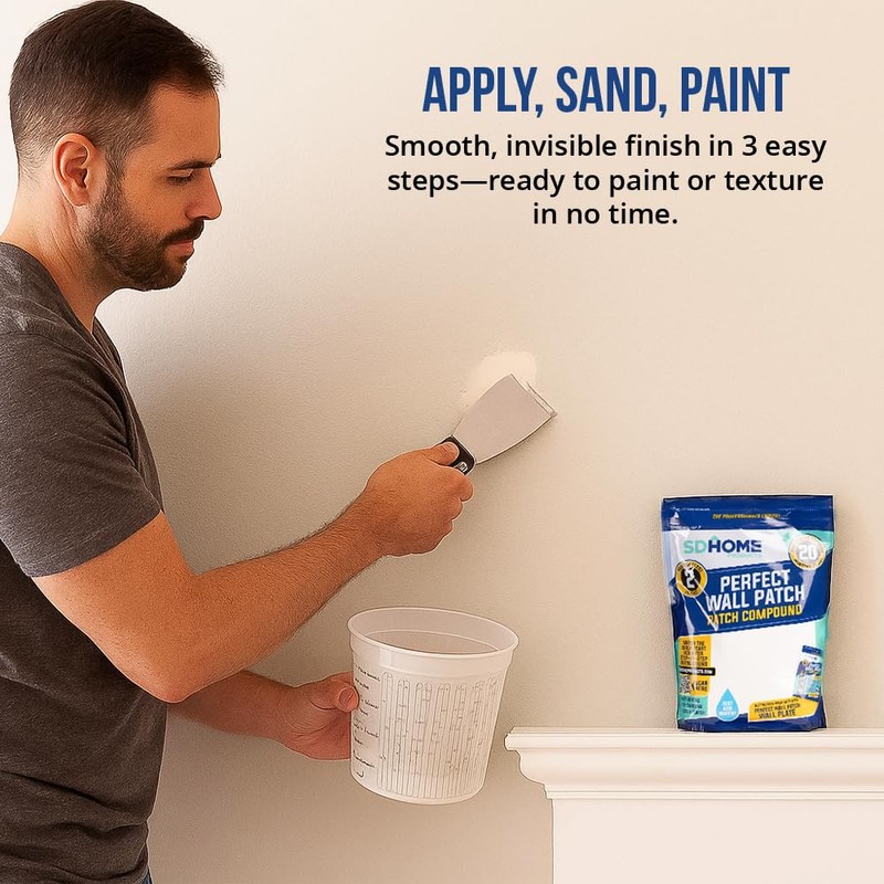 Drywall Repair Compound by SD Home, Fast-Drying Spackle Filler for