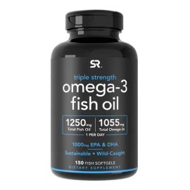 Aceite de pescado Sport Research Omega 3 1250 mg, 1000 Epa DHA, 150 cápsulas