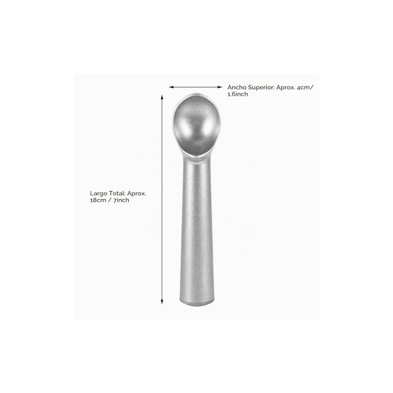 FTVOGUE Cuchara de Helado Antiadherente Antiadherente de Metal Portátil, Herramienta