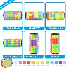R.Y.TOYS Rotate and Slide Puzzle-Design Patent,Fidget Toys(Restore Order/Create Patterns)12 Colors,10 Layers-Open Cover for Quick Play,Brain Teaser,Sensory Toys,Birthday Gifts