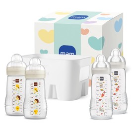 MAM Easy Active Baby Bottle Set with Basket 5-Piece Plain