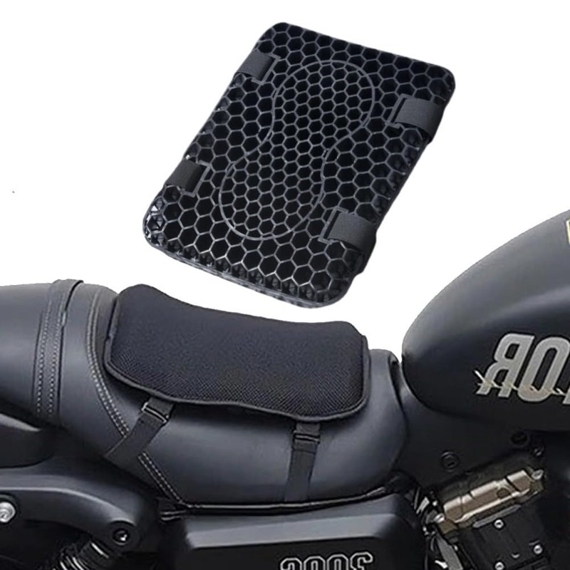 Itisyou Motorcycle Seat Cushion, Gel Seat, Motorcycle Equipment, Breathable, 3D