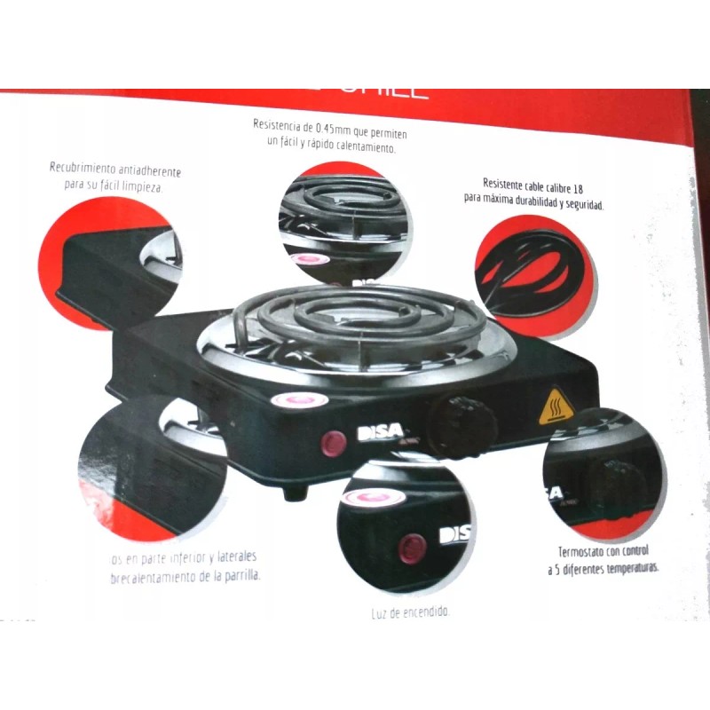 Disa Home Parrilla Eléctrica Disa Home Sencilla 1 Quemador