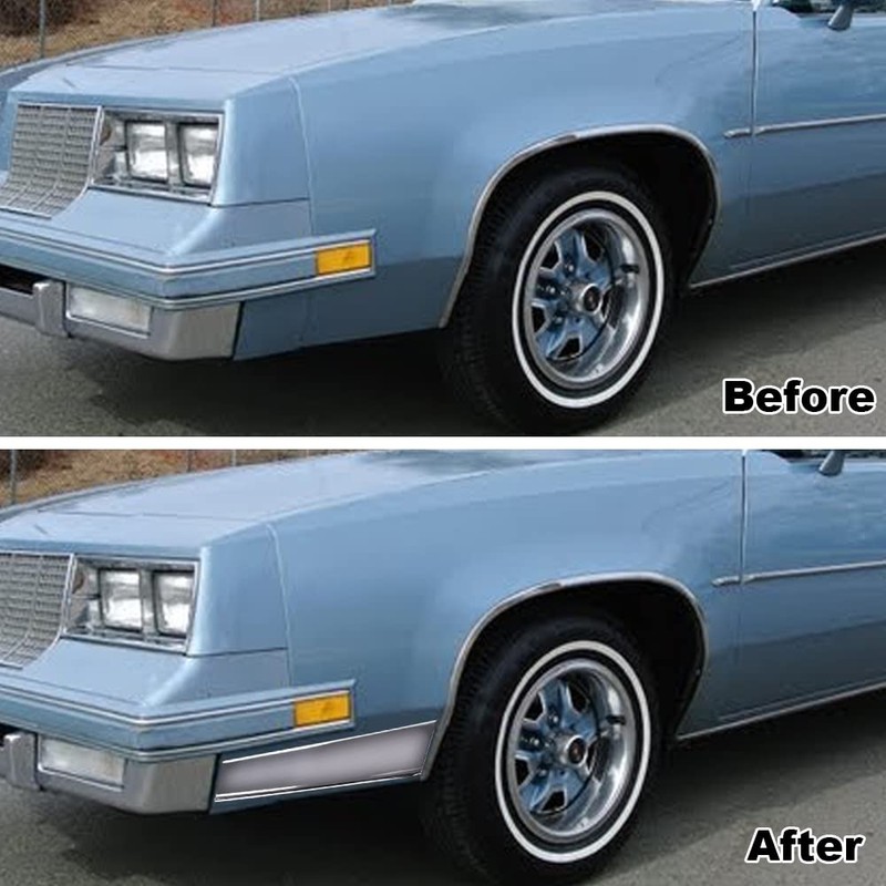 CROSSDESIGN Front Lower Fender Chrome Molding Trim Compatible with 1981-1988