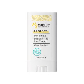 MyChelle Sun Shield Clear Stick SPF 50, On-The-Go Water-Resistant Zinc-Oxide Sunscreen for All Skin Types, 0.5 fl oz