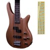 Bass Guitar Fingerboard,Bass Guitar Fretboard Note Map Decals/Stickers for Beginner