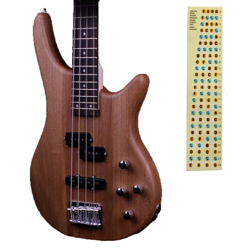 Bass Guitar Fingerboard,Bass Guitar Fretboard Note Map Decals/Stickers for Beginner