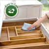 Utoplike Teak Silverware Drawer Organizer Expandable, Large Utensils Kitchen Organizers