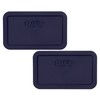 Pyrex 7214-PC 4.8-Cup Blue Food Storage Replacement Lid (2-Pack) -
