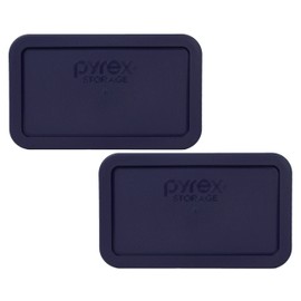 Pyrex 7214-PC 4.8-Cup Blue Food Storage Replacement Lid (2-Pack) - Made in USA