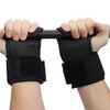 Fingerless Weightlifting Grips with Wrist Support for Pull-ups and Deadlifts Black