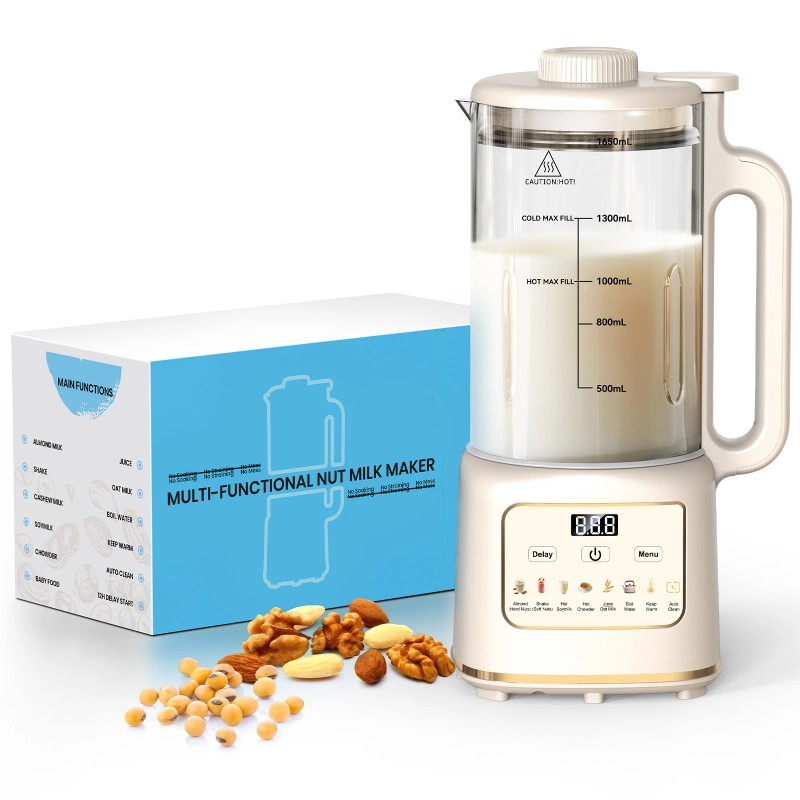 Flelano 55oz Nut Milk Maker Machine, 10 in 1 Upgrade