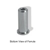 Bitterroot Guitars String Ferrule Bass Deep Rear 3/8 Inch Chrome