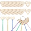 BENECREAT 80pcs Thread Drops Wooden Thread Drop Heart Floss Drop