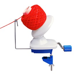 Yarn Ball Winder Hand Operated Winding Wool Winder Machine Yarn String Ball Winder, Convenient Ball Winder for Yarn Tabletop Clamp, Blue