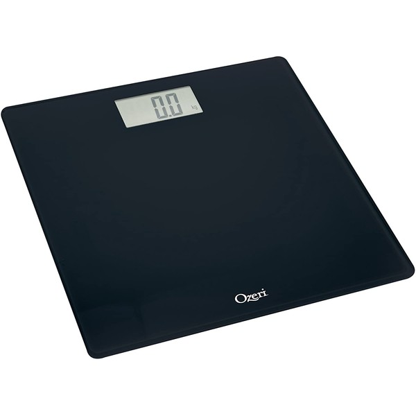 Ozeri Precision Bath Scale (440 lbs / 200 kg) in Tempered Glass, with Step-on Activation