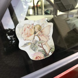 Great for your car or suitcase or laptop! Special material sticker that will not fade. Waterproof Laminated Big Size Seal - Flower Fairies (Blue Chicory Fairies, Arrowhead Fairy) 1320-KG3-070