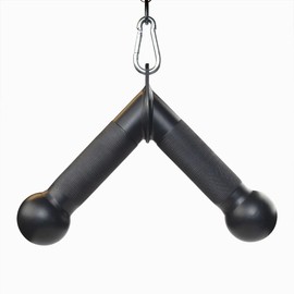 Body-Solid Tools (MB504FG) Tricep Handle with Knurled Grip Cable Machine Attachment for Tricep Pressdowns and Bicep Curls Workout, Exercise Equipment Gym Handles, Compatible for All Machine