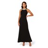 Adrianna Papell Women's Beaded Halter Gown, Black