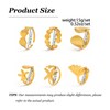 Starfish Seashell Statement Rings for Women Chunky Gold Stackable Rings