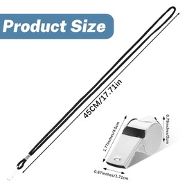 Eastrise Stainless Steel Referee Whistle with Lanyard, 45 cm, Stainless Sports Whistles for Outdoor Activities, Referees, Coaches, Lifeguards, Soccer, Basketball（4-Pack/Silver）