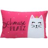 Dekohelden24 Decorative Cushion - Cuddly Cushion with Cat / Decorative