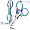 2 Pcs Folding Scissors, Stainless Steel Portable Mini Travel Scissors,